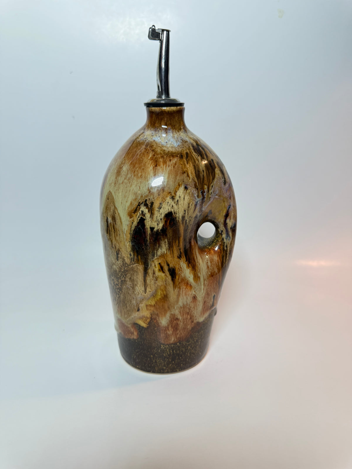 Cocoa Swirl Ceramic Oil Cruet