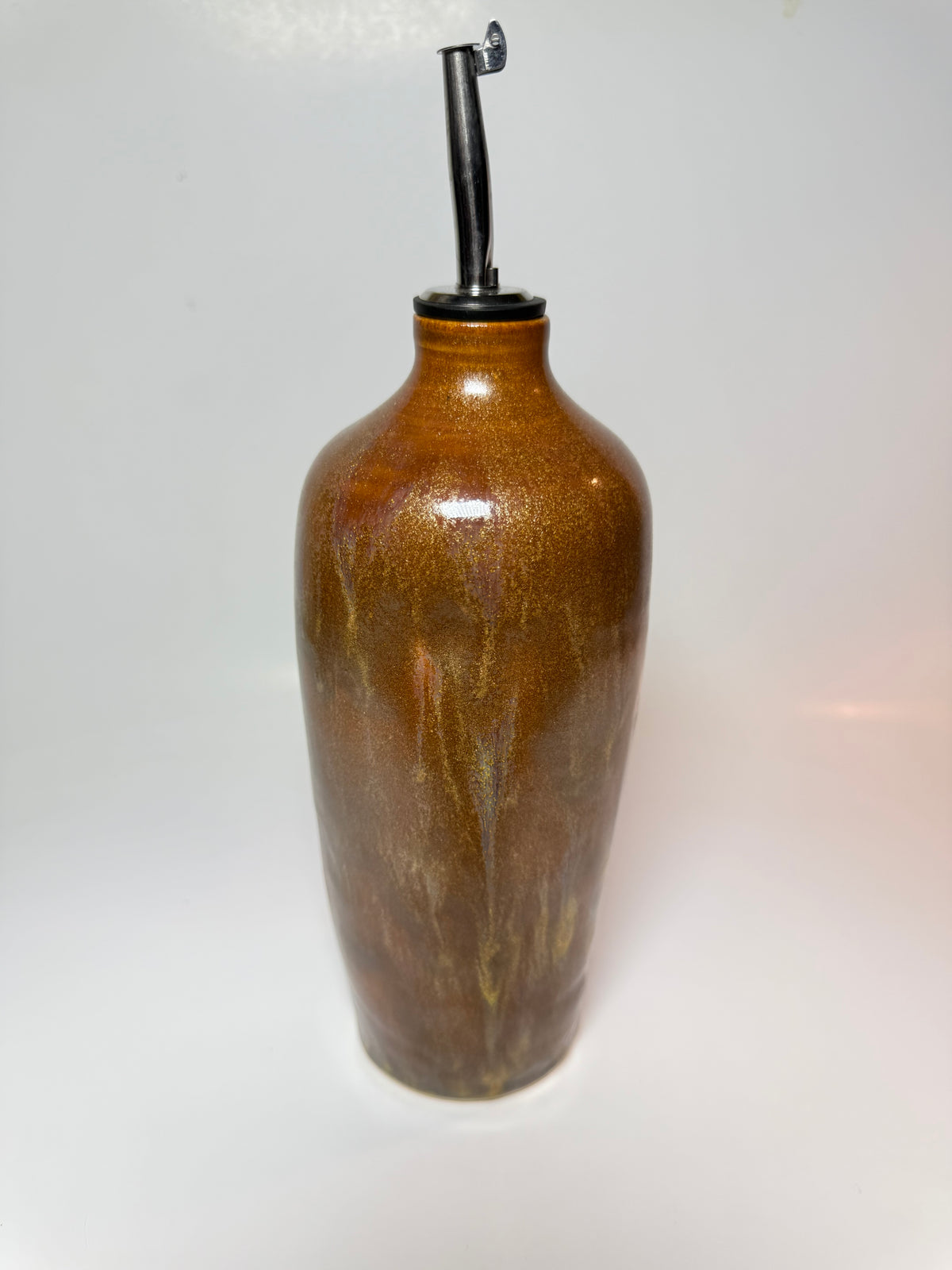 Amber Honey Ceramic Oil Cruet