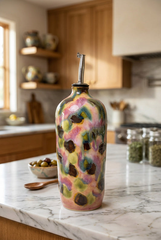 Wildflower Meadow Ceramic Oil Cruet