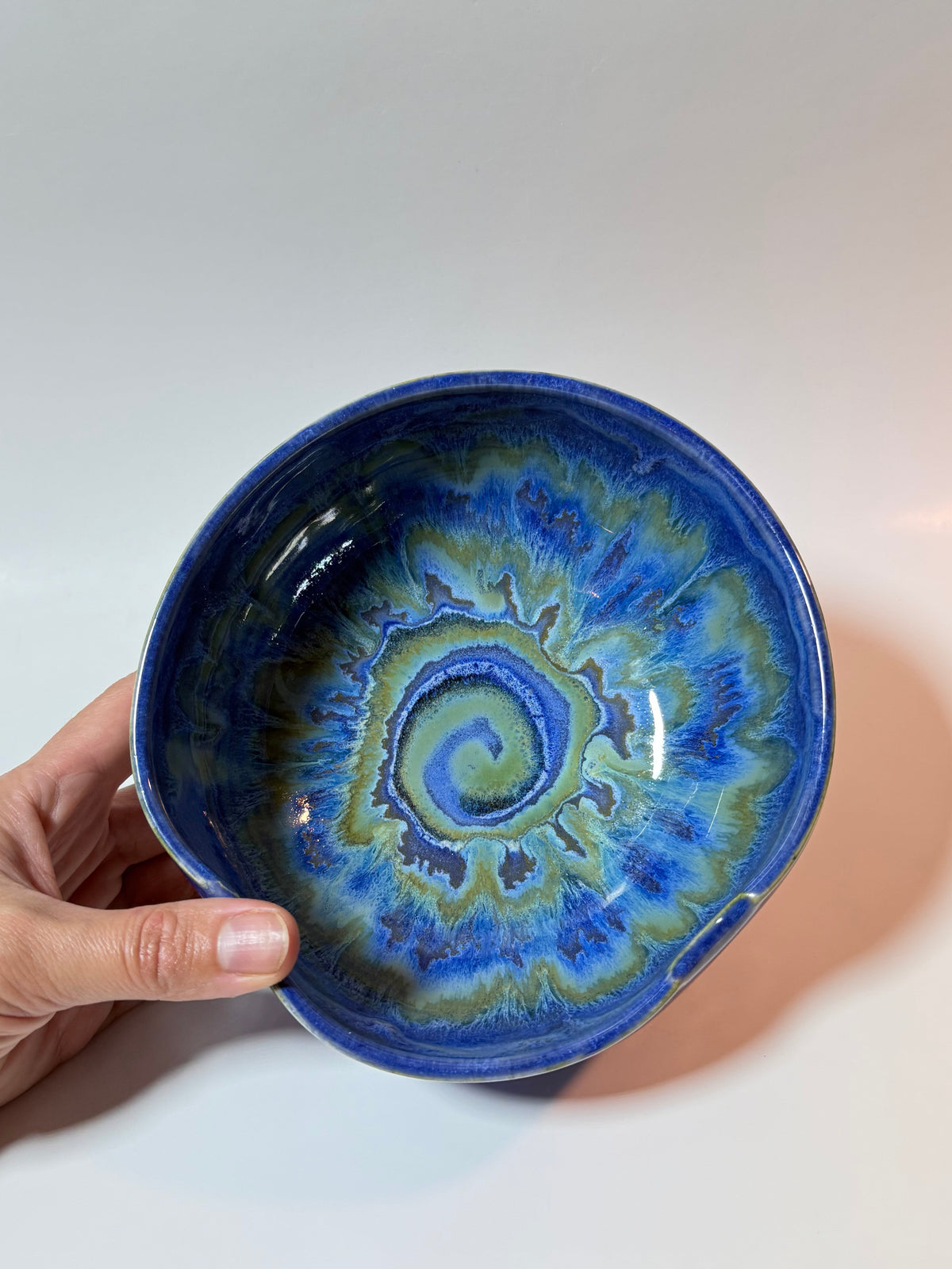 Blue Whirlpool Ceramic Bowl