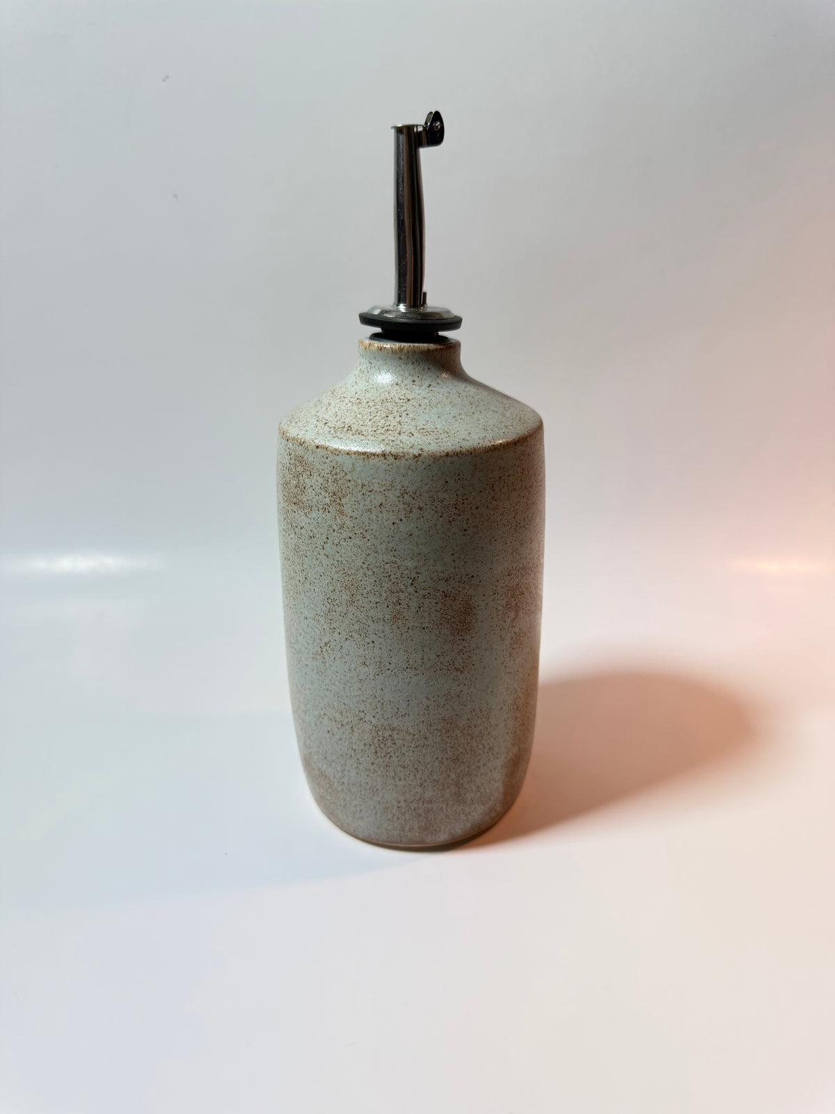 Sea Glass Speckle Ceramic Oil Cruet