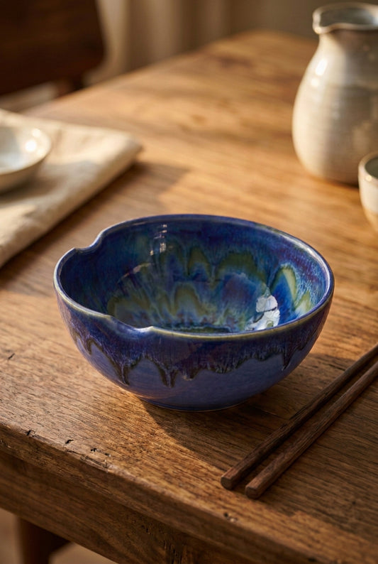 Blue Whirlpool Ceramic Bowl
