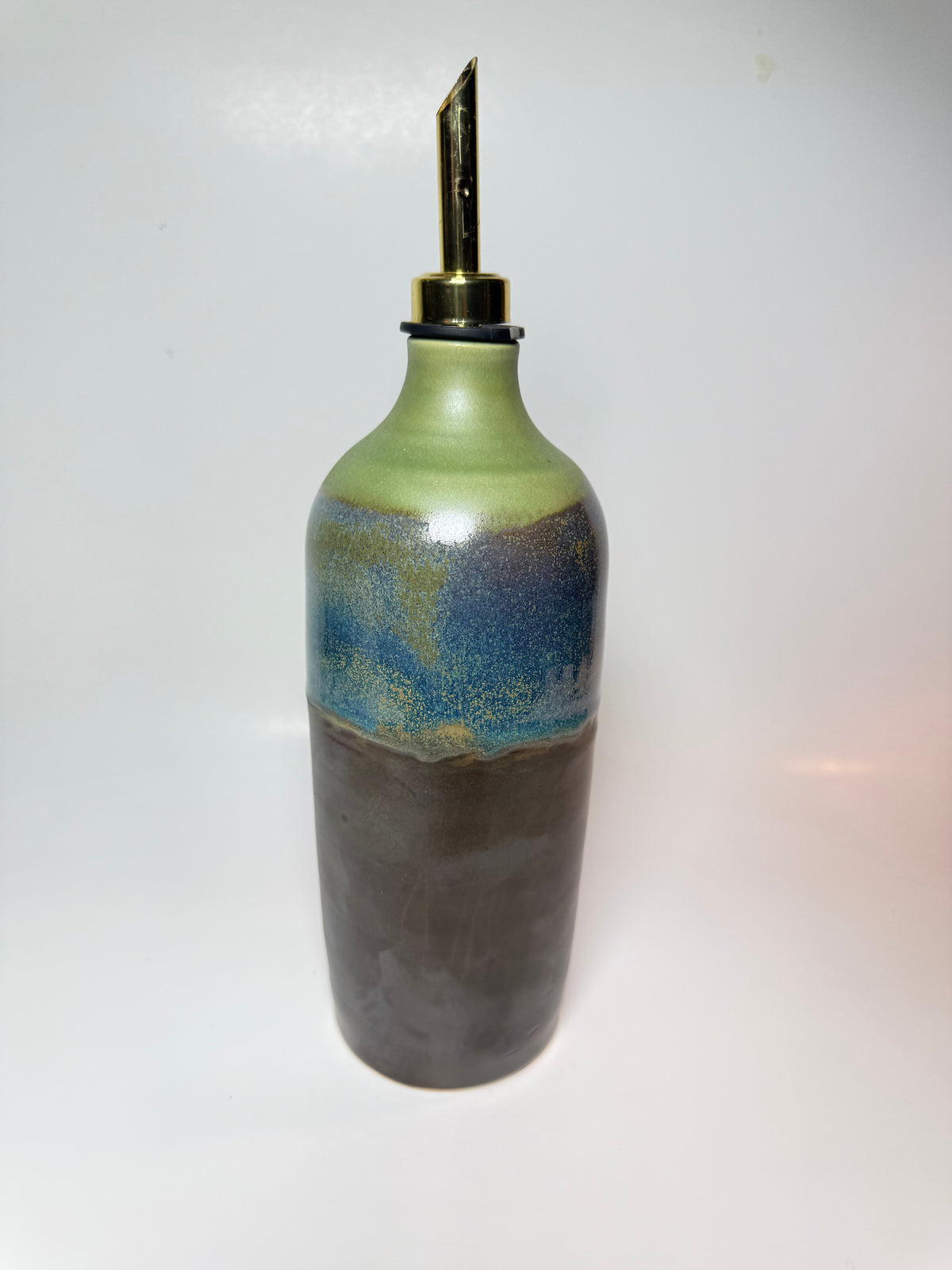 Forest Gold Ceramic Oil Cruet
