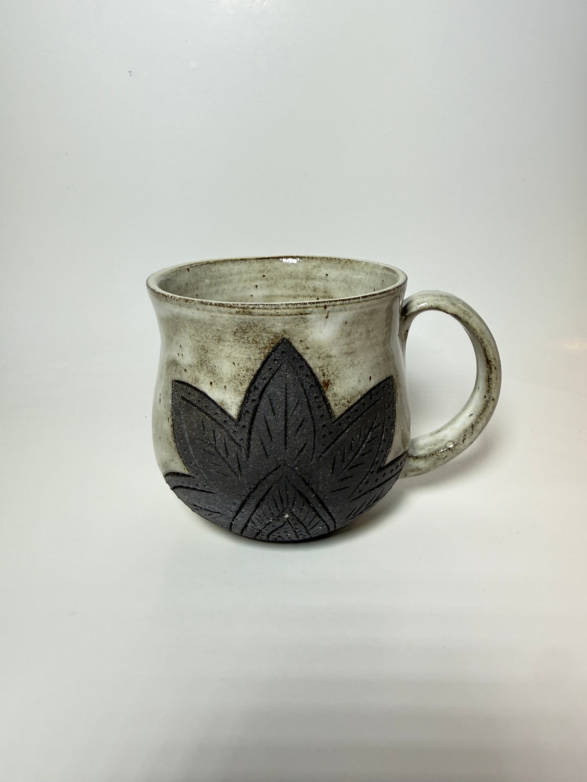 Chalk and Charcoal Carved Mug