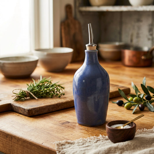 Periwinkle Dusk Ceramic Oil Bottle