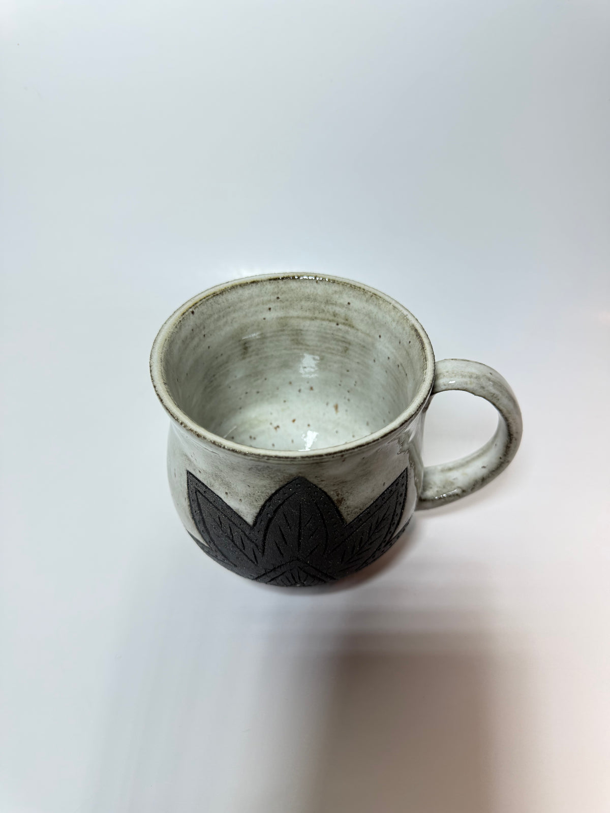 Chalk and Charcoal Carved Mug